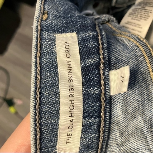 Aritzia Denim Forum the Lola High Rise Skinny Crop Distressed Jeans - Picture 10 of 11